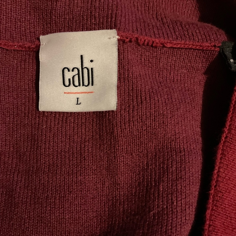 Cabi 3479 Burgundy‎ Women's Sweater - Picture 3 of 4